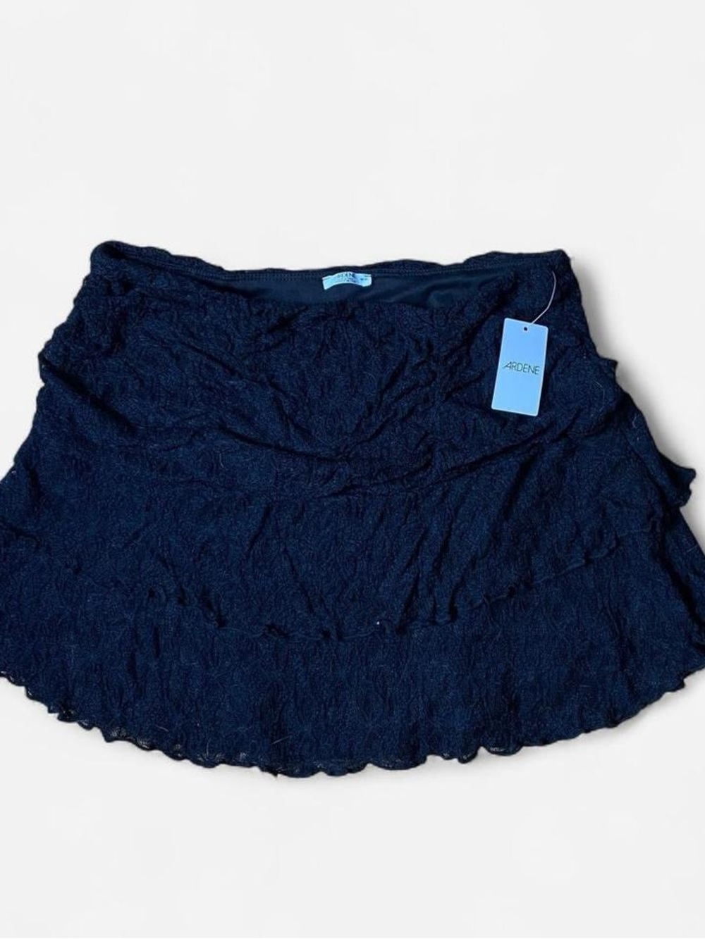 Brand new black Ardene ruffle lace mini skirt